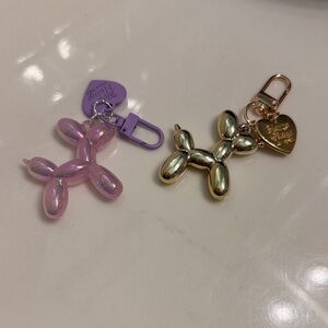 Balloon Dog Keychains - Pink Iridescent or Gold buyer’s choice